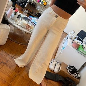 Zara white knit pants